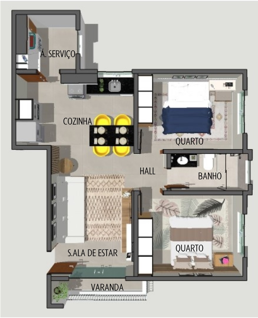 Apartamentos na planta para venda em São Lourenço - MG.