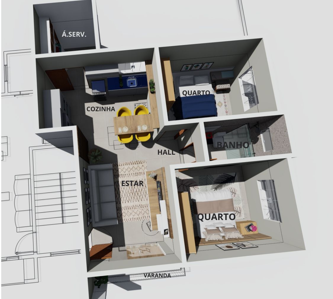 Apartamentos na planta para venda em São Lourenço - MG.