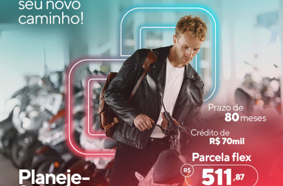 Planeje a compra da sua moto com apenas R$511,00 mensais!!